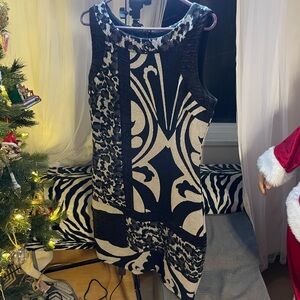 Frank Lyman Design Black and Grey Mini Dress